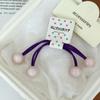 Anillo para el cabello de color caramelo para niños Cuerda de doble cabeza Banda de goma Bola Cuerda para el cabello Cola de caballo alta de bebé No daña el cabello Accesorios para el cabello de alta elasticidad