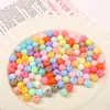 Contas Redondas Acrílicas Coloridas com Furo Reto Contas Soltas para Pulseira DIY Feita à Mão Acessórios de Joia Material Versátil Saco