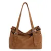 Cross2026 Otoño Invierno Nueva Moda Tendencia Bolso Versátil Coreano Bolso Tote Gran Capacidad Bolso de Hombro Único Retro para Mujer