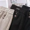 Pantalones para mujeres de mediana edad y mayores, pantalones mom, primavera, otoño, invierno, holgados, forrados de polar, pantalones para mujeres mayores, cintura elástica, pierna recta, pantalones de abuela de 60 años