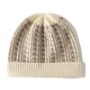 Gorro de Cachemira 2026 Otoño e Invierno Nuevo Estilo Moda Femenina Casual Elegante Gorro con Protección para las Orejas con Diseño de Tejido Color Block