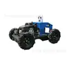 Cortador de grama a diesel de quatro rodas para agricultura, máquina de capinar para pomares e jardins de chá, equipamento de aparo de grama e trituração de capim para recuperação de terras