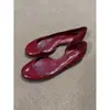 2026 Nuevos Zapatos Planos Rojos de Punta Redonda Retro de Moda para Mujer, Zapatos de Ballet Casuales Versátiles