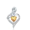 Bestseller transfronterizo: 12 tipos de colgantes de corazón de rosa de diamante, collares de moda europeos y americanos para mujer, regalo del Día de la Madre