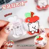 Clip de Manzana de Dibujos Animados de PP Clip Decorativo Lindo para Manual de Notas Clip Rojo de Acrílico Clip para Exámenes de Estudiante Clip Sellador de Snacks