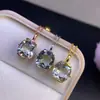 ¡Colgante de Cristal Verde Natural! ¡Cristal Limpio! ¡Fuego Súper Fuerte! Especificaciones de Piedra Suelta 10*10mm