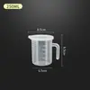 Taza medidora de plástico engrosado con escala, taza medidora de grado alimenticio, taza medidora experimental, vaso medidor, cilindro medidor, taza de plástico a escala