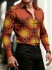 Comercio Exterior Transfronterizo Camisa de Manga Larga para Hombre Moda Callejera Amazon Casual Cardigan Casual de Manga Larga con Estampado 3D