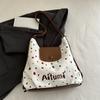 Bolso de Moda para Mujer 2024 Nuevo Otoño e Invierno Vintage Gran Capacidad Hombro Viajero Lunares Moderno Hombro Combinable Bolso Tote