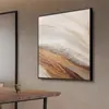 Sala de Estar Moderna Serie de Colores Morandi Pintura Decorativa de Río Abstracto Mural de Restaurante Sala de Arte Pintura Colgante de Pasillo Péndulo de Escritorio