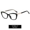 97796 Lámina para Gafas Anti-luz Azul Propiónico Transfronteriza Color Montura Óptica Tendencia Pin CP Marco para Miopía de Mujer Europeo y Americano