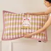 Funda de almohada de algodón puro, Par de algodón, Funda de almohada de gasa de dibujos animados, Antideslizante, Anticaída, Funda de almohada para el hogar, Paquete individual
