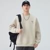 Sudadera de Cuello Redondo Shanggu Clothing para Hombre, Nueva Primavera Vintage de Manga Corta Bordada, Versátil Casual Estilo Pareja