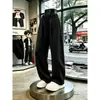 Pantalones Casuales Transpirables Estilo Old Money de Lino Sintético para Hombres y Mujeres, Pantalones de Pierna Ancha Curvos, Delgados de Primavera y Verano, Marca de Moda, Color Sólido, Sueltos Rectos