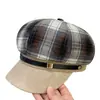 Gorra de Newsboy Estilo Británico Retro Otoño e Invierno Moda Coreana Versátil Gorra Octagonal Moda Japonesa Boina de Moda para Mujer
