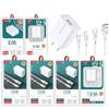 Para iphone android 5v cabeça de carregamento usb plug 2a telefone móvel adaptador de energia universal conjunto de soco reto