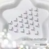 Tendência Nova Produto Acabado Rombo Estilo Francês com Diamantes Empilhados, Branco Champagne Ultra-Brilhante Corte Diamante Empilhado Bolas Decorações para Nail Art