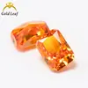Flor de hielo corte acero de alto carbono taladro bisel rectangular colección de colores piedra desnuda al por mayor circonita cúbica sintética óxido