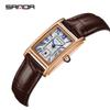 Reloj de Cuarzo para Mujer Sanda Cuadrado Escala Romana Correa Moda Juvenil Ropa Trendy Casual Reloj Simple