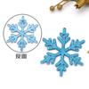 Adornos navideños, ropa, accesorios, polvo navideño, transparente, 6,5 cm, pequeños copos de nieve colgantes.