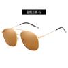 Nuevas gafas de sol de montura grande de metal europeas y americanas, gafas de sol de moda estilo océano, gafas de sol unisex, venta al por mayor 9325