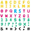 6 Hojas/Paquete de Combinación de Números, Letras y Símbolos Pegatinas de Graffiti Coloridas Venta Caliente Transfronteriza Decorativas DIY para Tazas de Agua Pegatinas para Computadora