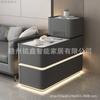 Mesa Auxiliar para Sofá Luz de Lujo Gama Alta Sala de Estar Lateral Multifuncional Mesa de Café Pequeña Moderna Simple Gabinete Lateral Gabinete de Almacenamiento
