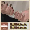 Ropa Infantil Armadura Año Nuevo 2024 Primavera y Verano Manicura de Alta Gama Cuadrado Corto Ojo de Gato Terminadas Mediana Larga Blanca 24 Piezas