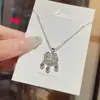 Tendência Nacional Celebridade da Internet Ins Pingente Cadeado de Segurança Ruyi Corrente Clavicular Nicho Aço Titânio Elegante Versátil Colar de Alto Nível para Mulheres