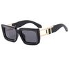 Gafas de sol cuadradas de montura grande a juego de colores decoración de letras OT adecuadas para hombres y mujeres gafas de sol de moda 4388