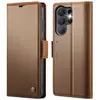 Adecuado para Samsung S25Edge Funda Antirrobo para Teléfono Móvil Galaxy S26 Cubierta Flip RFID Hebilla Lateral Funda Protectora de Cuero S23