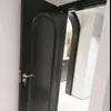 Puerta de madera negra vintage, puerta de dormitorio estilo italiano, puerta de casa, puerta de madera maciza lacada compuesta con moldura, puerta de sala de cocina de mediados de siglo