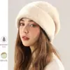 Gorro de Lana Tejida Nuevo Invierno 2026, Cálido y de Tacto de Alta Gama, Gorro para Mujer de Gran Circunferencia de Cabeza