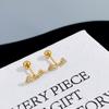 Clavos de Acero de Titanio con Incrustaciones de Diamantes de Lujo Ligero, Aretes Lindos, Dulces y Geniales para Niñas, Aretes Exquisitos que No se Desvanecen para Mujeres