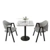 Mesa Pequeña Cuadrada de Ocio para Balcón, Mesa de Recepción de Oficina, Juego de Mesa y Sillas para Negociación, Mesa Sencilla para Comedor de Cafetería y Tienda de Té con Leche