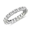 Anillo de Zirconia con Diamantes Completos de Venta Caliente para Mujer, Estilo de Lujo Ligero de Nicho, Estilo Ins Europeo y Americano, No se Desvanece, Venta al por Mayor