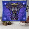 Tapiz de Amazon Transfronterizo ins Colgante Tela de Fondo Bohemio Mandala Elefante Tela de Pared Manta Decorativa Europea y Americana
