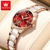 Reloj Marca Oulishi Reloj popular de TikTok Reloj de cuarzo cerámico Reloj no mecánico Reloj impermeable para mujer Reloj de mujer