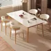 Mesa de Comedor Pequeña para Apartamento Sintered Stone Mesa Moderna Minimalista con Acabado de Alta Gama Mesa de Comida para Sala de Estar Comedor Mesa y Sillas Minimalismo Italiano