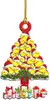 Nuevo colgante plano de acrílico decoración de árbol de Navidad animal colgante DIY regalo de fiesta de Navidad