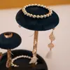 Novo Design Série Preta Forma de Cogumelo Pulseira Colar Brinco Disco Suporte de Exibição Suporte de Exibição de Joias