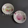 Louça de melamina estampada prato de melamina prato pequeno redondo canelado 5 polegadas 6 polegadas prato lanche lanche prato de lanche