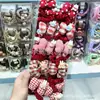 Coelhinho Miffy Fofo Tecido Xadrez Desenho Animado Laço Veludo Scrunchie Laço de Cabelo Doce para Menina