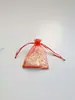 Bolsa de malla en stock bolsa de hilo de color sólido bolsa transparente Hilo perlado Hilo de nieve organza bolsa para envolver regalos de joyería bolsa de joyería