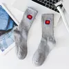 Meias Cityboy para Homens e Mulheres, Estilo Coreano Ins Tendência Bordadas Personalidade Estilo Cachorro Quente High Street Skateboard Esportes Meia Cano Médio de Algodão