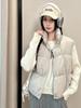 Nuevo Chaleco de Algodón con Relleno de Plumas Corto para Mujer Otoño/Invierno 2026 con Cuello Alto, Chaqueta Chaleco de Moda y Cálida para Tallas Pequeñas