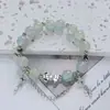 Pulseira Cristal Sereia Estilo Floresta Doce Nova Super Fada Feminina Design de Nicho Ins Versátil Estudante Melhor Amiga Pulseira DIY