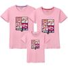 Ropa de verano de manga corta para suegros nueva familia de tres algodón fino ropa para niños ropa para enamorados venta al por mayor ropa de clase impresión generación de cabello