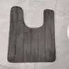Tapete de Chão em Veludo Coral com Rebound Lento em Formato de U de Espuma de Memória Tapete de Banheiro Antiderrapante Tapete para Banheiro e Vaso Sanitário Tapete de Entrada Tapete Antiderrapante para Vaso Sanitário