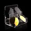 Suporte de exibição de óculos trapezoidais de acrílico Suporte de exibição de carteira multicamadas Bolsa transparente Óculos Armazenamento de joias